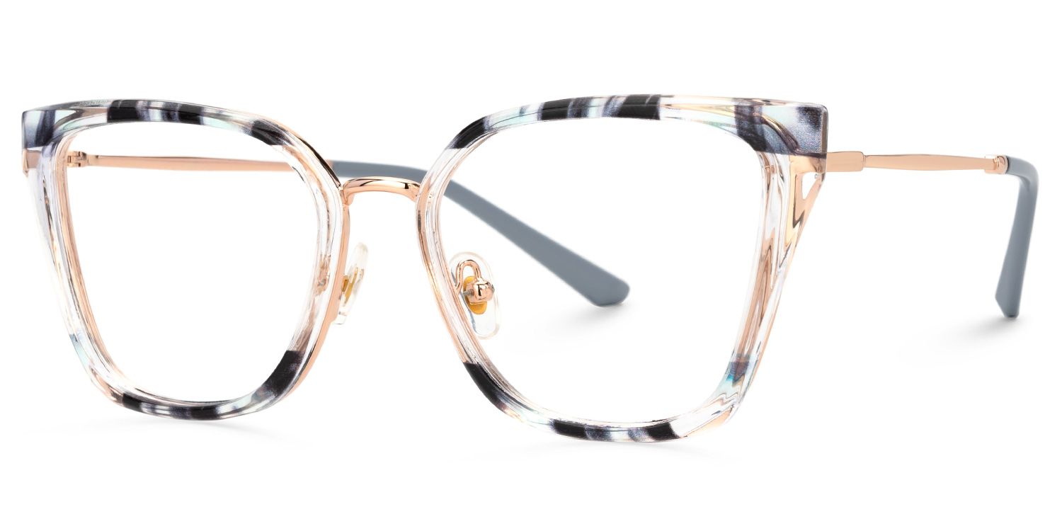 Martins TR90 Rectangle Blue Frame Glasses | ZEELOOL Canada1
