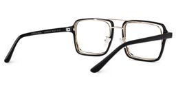 Nellie Black-Gold Aviator Glasses5