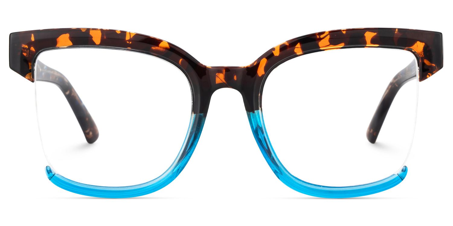Cadogan Blue-tortoise Square Prescription Glasses | ZEELOOL Canada1