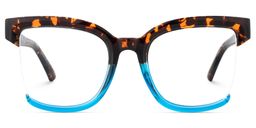 Cadogan Blue Tortoise Square Glasses1