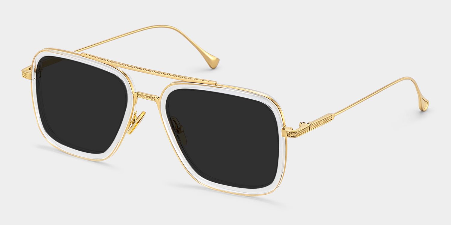Gifford Aviator Clear Full Rim Sunglasses | ZEELOOL CA2