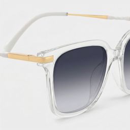 Jacqui Clear Rectangle Sunglasses4
