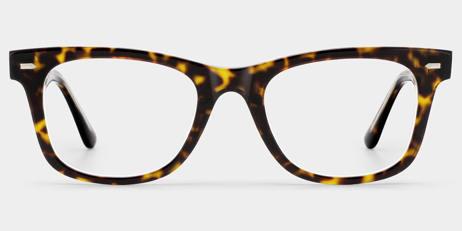 Robert Rectangle Tortoise Frame Glasses | ZEELOOL1