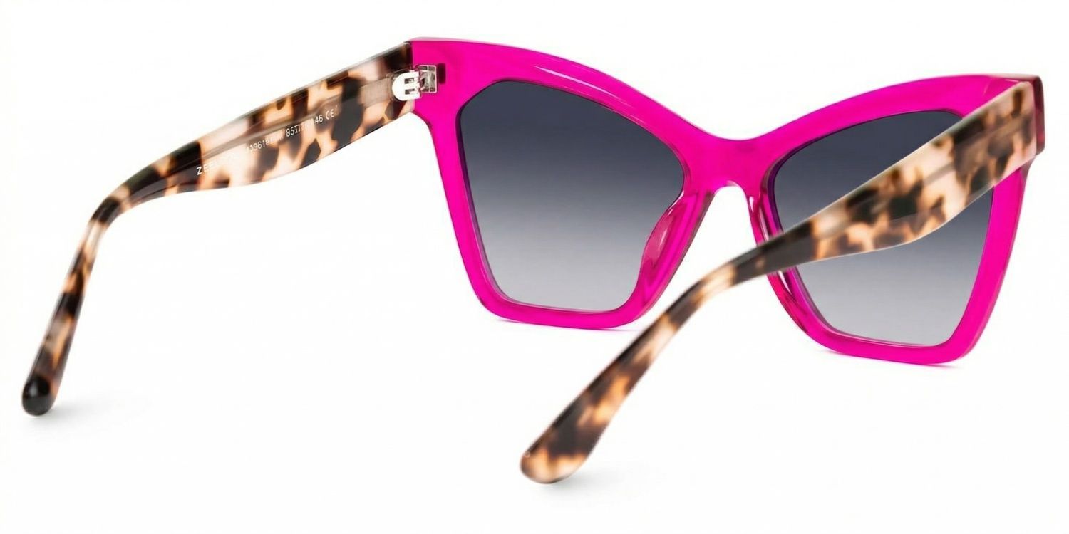 Senica Cat Eye Sunglasses with Acetate Purple Frames | ZEELOOL CA3
