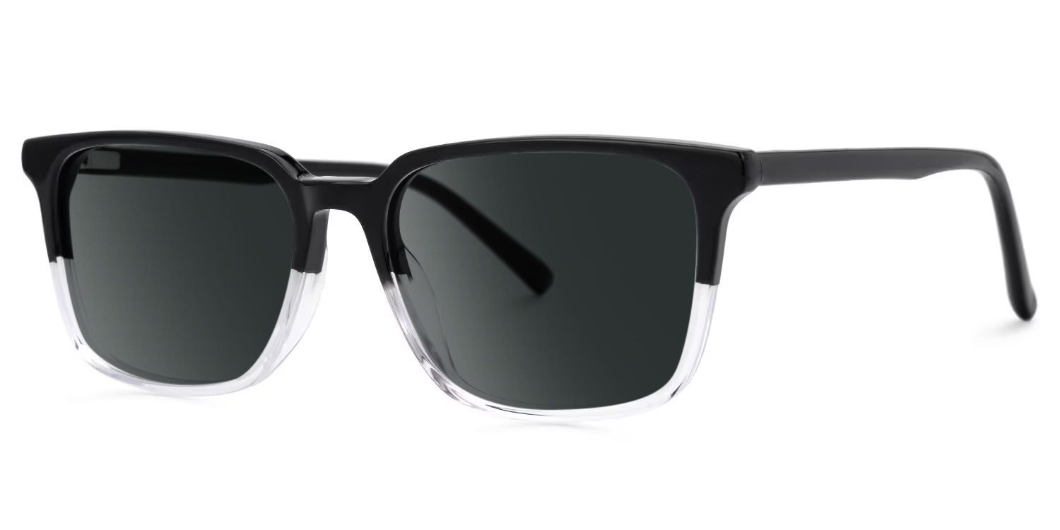 Barnhill Acetate Black-Clear Frame Sunglasses | ZEELOOL CA1
