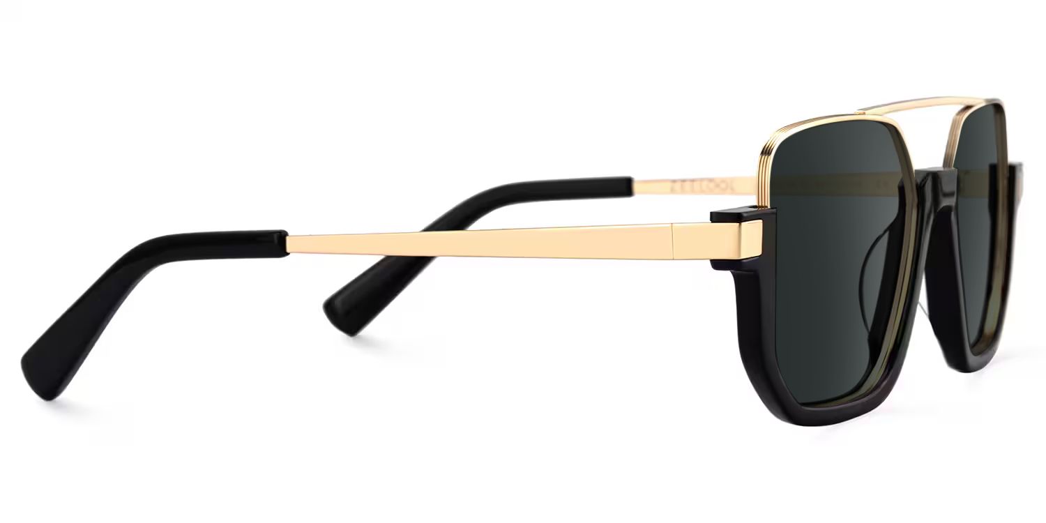 Oromiya Aviator Sunglasses with Mixed Black Gold Frames | ZEELOOL CA2