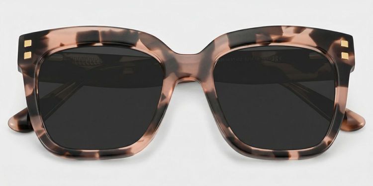 Minguela Pink-Tortoise Square Sunglasses