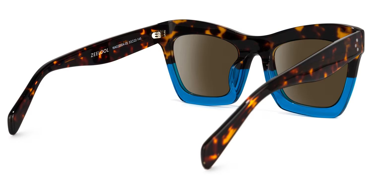 Benitez Rectangle Blue Sunglasses for Women & Men | ZEELOOL CA3