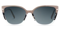 Margret Tortoise Khaki Cat eye Sunglasses0