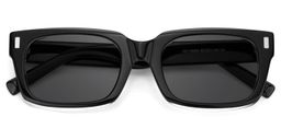 Fayssel Black Rectangle Sunglasses1