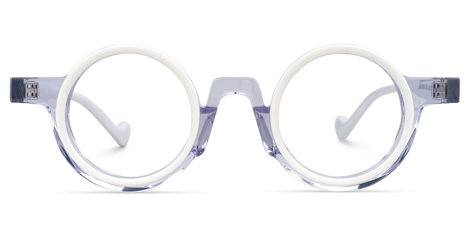 Round Glanton White Glasses deals -Zeelool Glasses0
