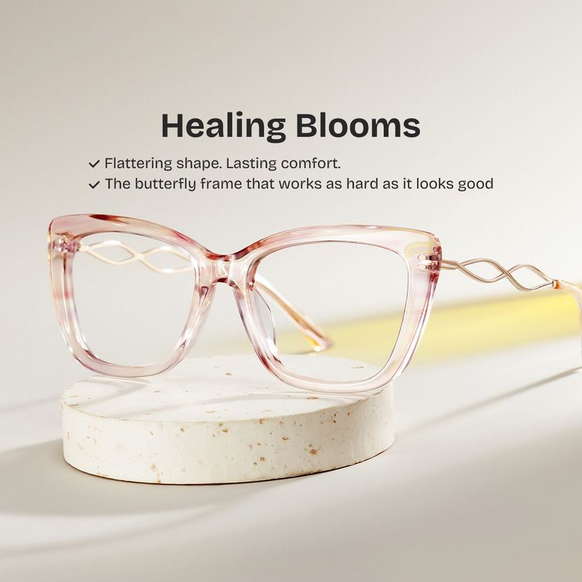 Remi Pink Butterfly Glasses