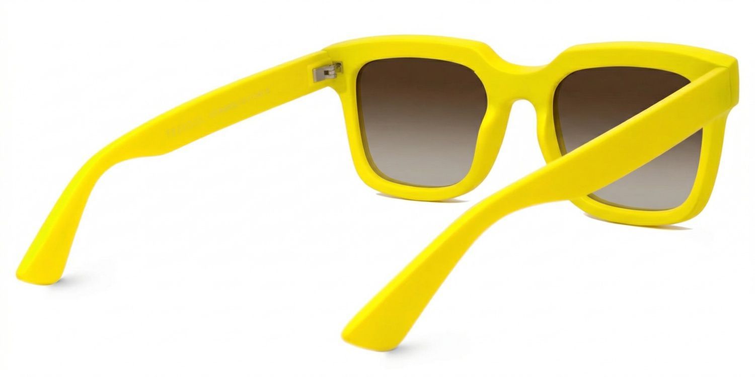 Liizbeett Yellow Frame Sunglasses with Square Style | ZEELOOL CA3