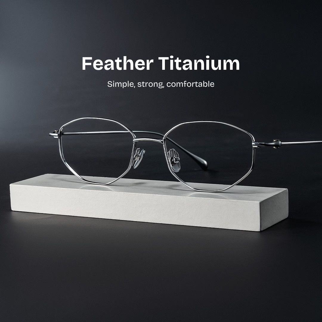Everett Silver Frame Glasses with Geometric Frame Online |  ZEELOOL CANADA0