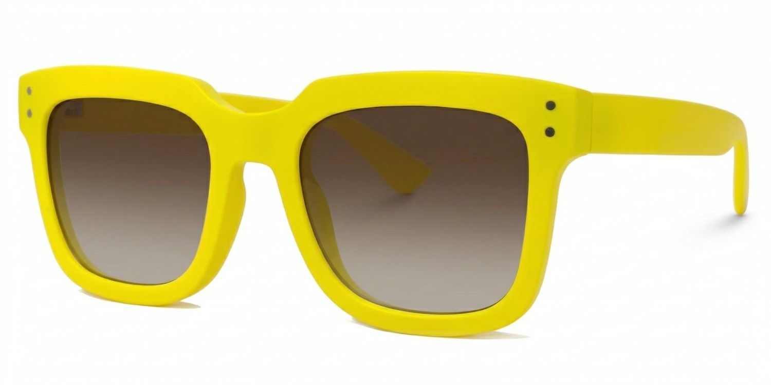 Liizbeett Yellow Frame Sunglasses with Square Style | ZEELOOL CA1