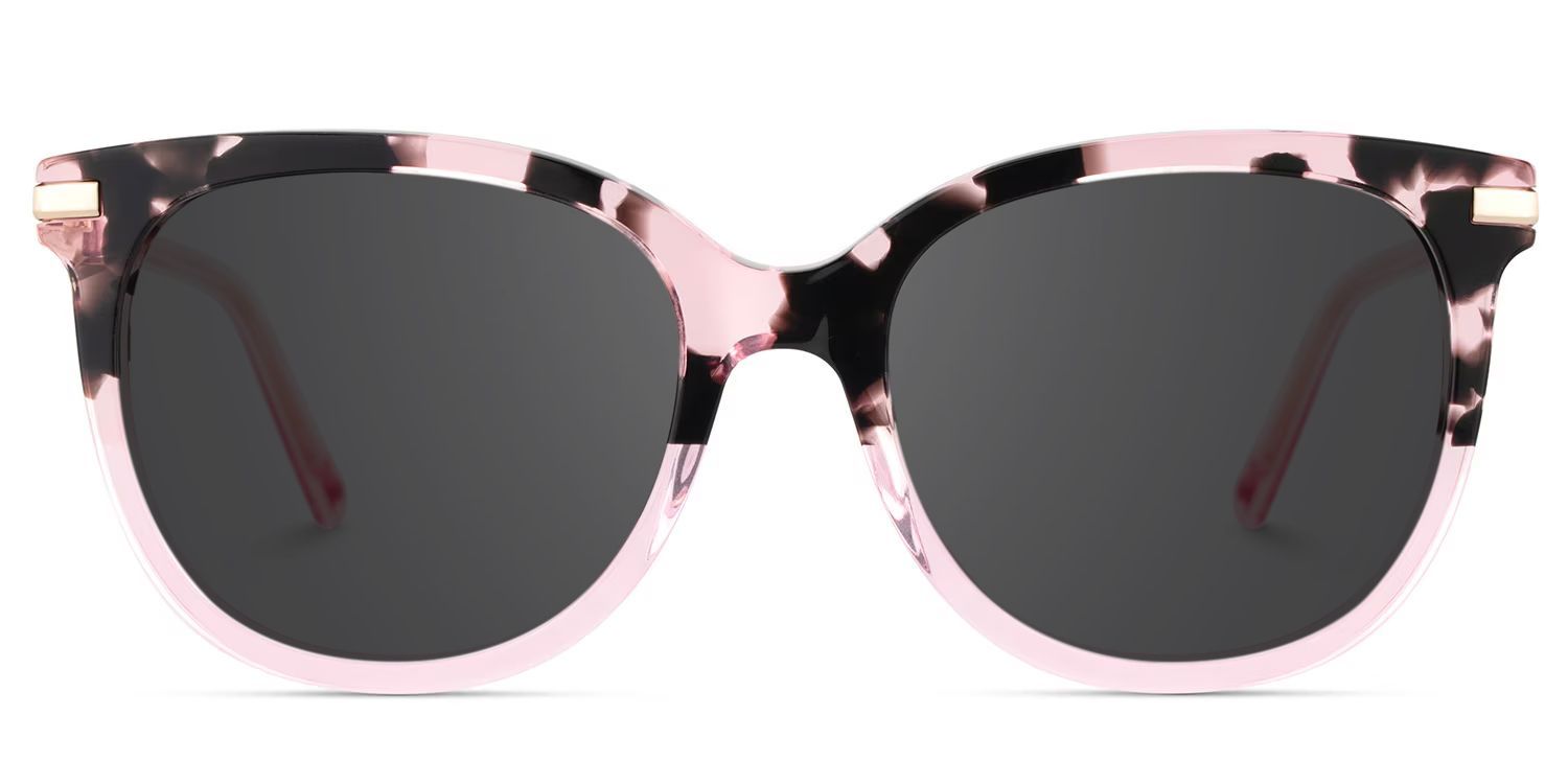 Mailyn Pink Tortoise Frame Sunglasses with Round Style | ZEELOOL CA0