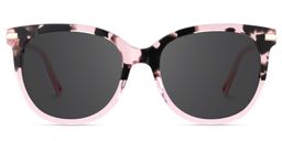 Mailyn Pink Tortoise Round Sunglasses0
