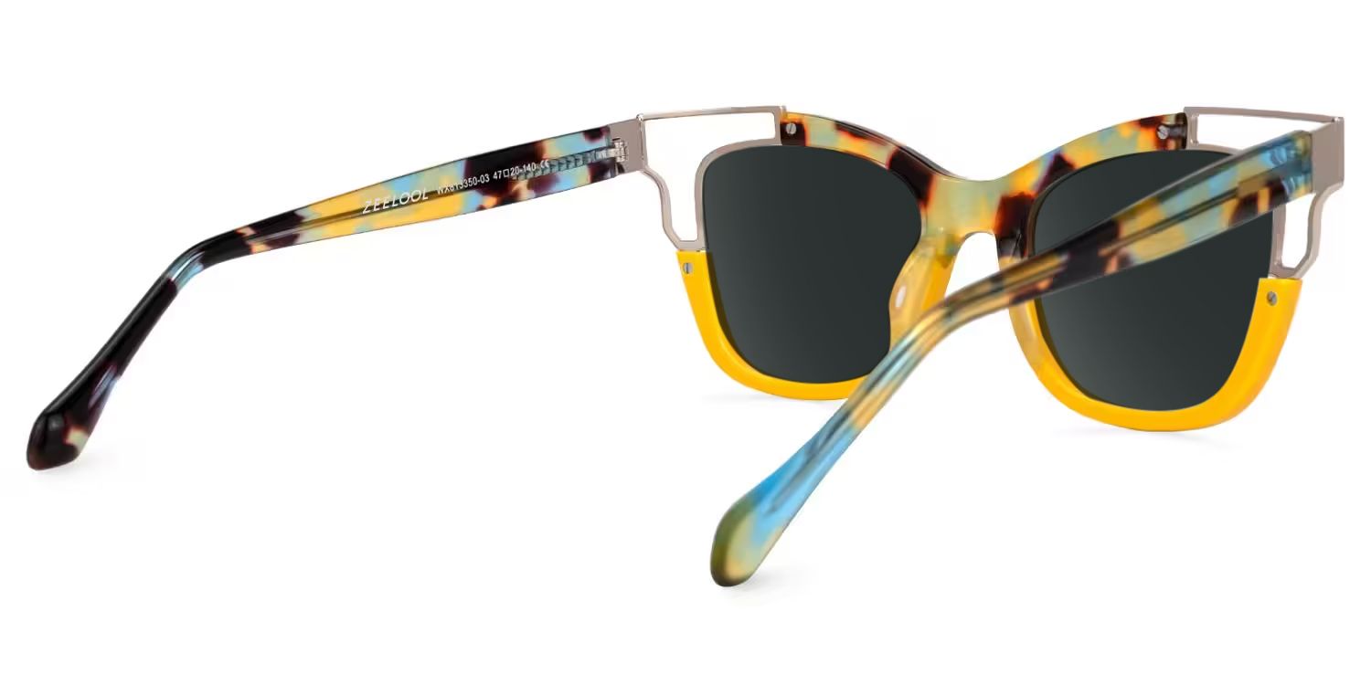 Rhoden Yellow Frame Sunglasses with Cat Eye Style | ZEELOOL CA3