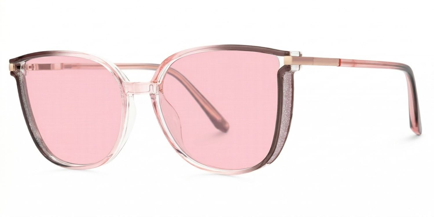 Rodz Square Pink-Tan Full Rim Sunglasses | ZEELOOL CA1