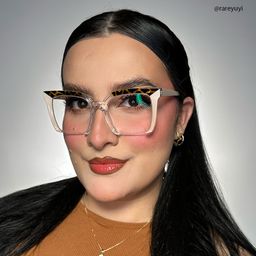 Misty Pink Square Glasses6