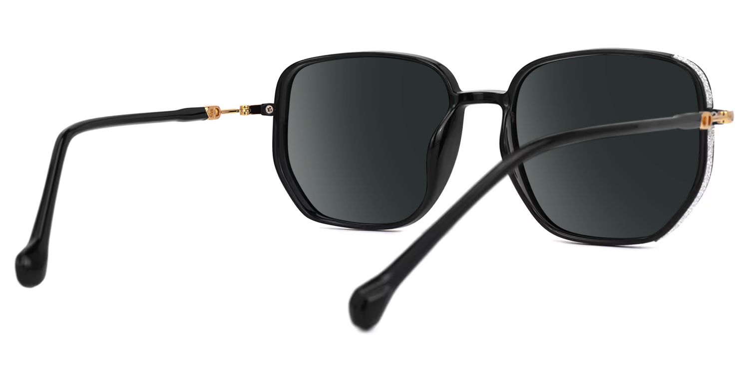 Joana Geometric Black Full Rim Sunglasses | ZEELOOL CA3