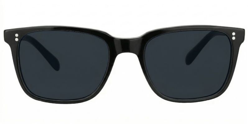 Lamont Rectangle Black Full Rim Sunglasses | ZEELOOL CA0