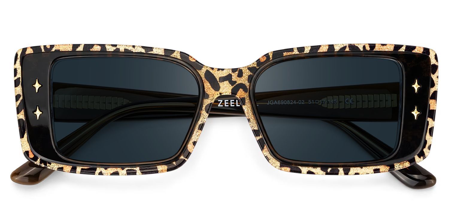 Gleam Acetate Leopard Frame Sunglasses | ZEELOOL CA1