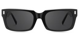 Fayssel Black Rectangle Sunglasses0