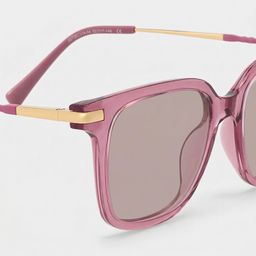 Jacqui Pink Rectangle Sunglasses4