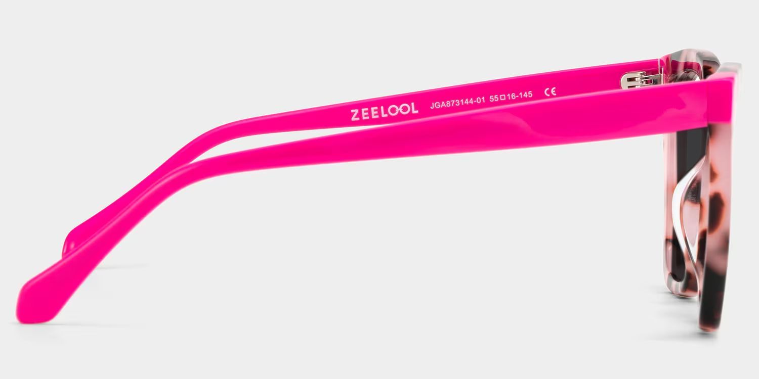 Kira Butterfly Sunglasses with Acetate Pink Tortoise Frames | ZEELOOL CA3