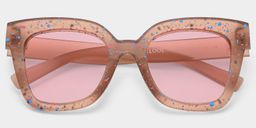 Malcolm Matte Brown Square Sunglasses1