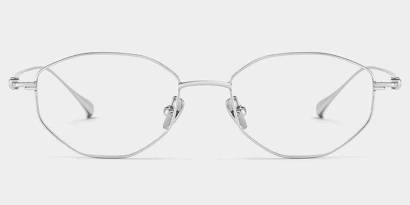 Everett Silver Geometric Glasses