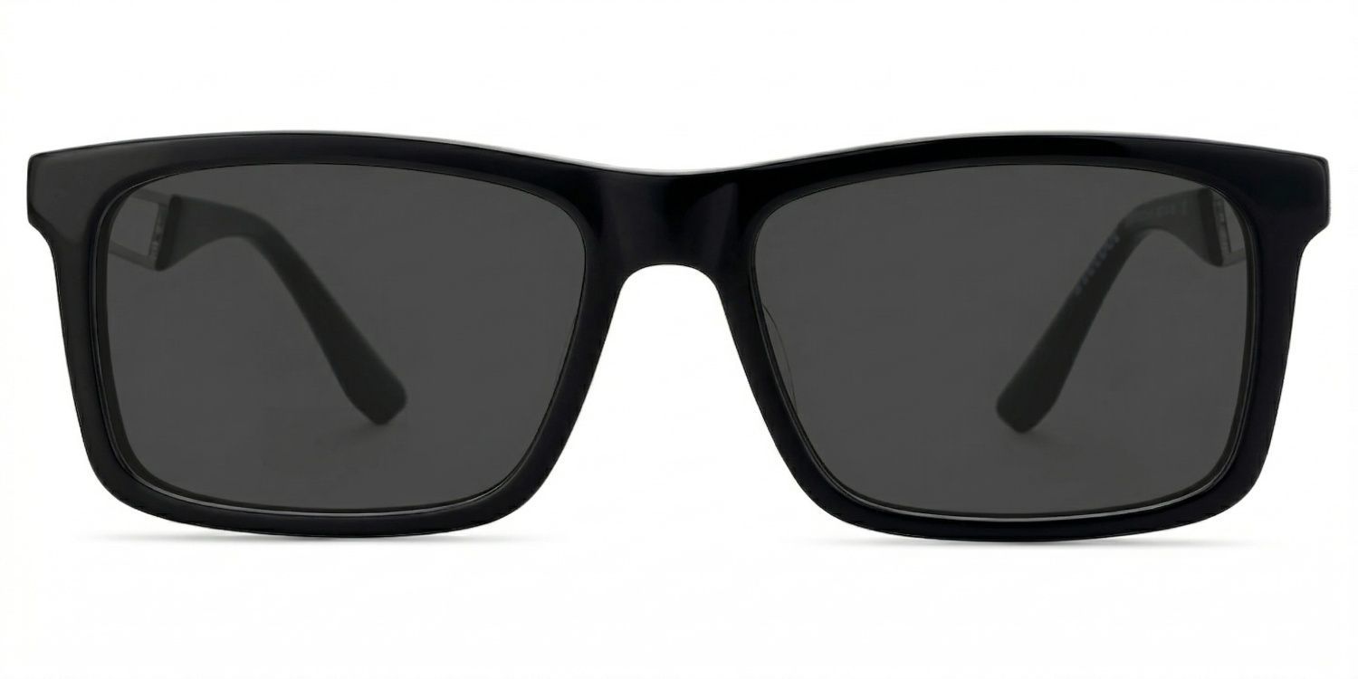 Osvaldo Rectangle Black Full Rim Sunglasses | ZEELOOL CA0