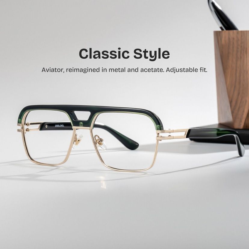 Griff Green Aviator Glasses