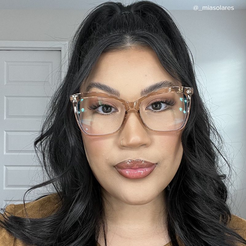 Isaebella Butterfly Beige Frame Glasses | Zeelool8