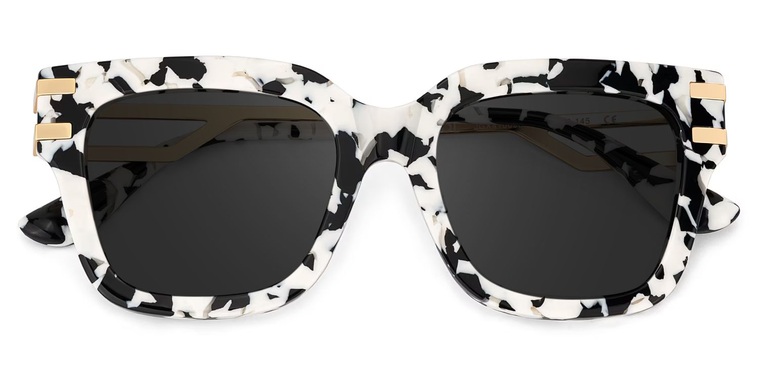 Lidia Cow Print Square Sunglasses to Frame Your Face | ZEELOOL CA1