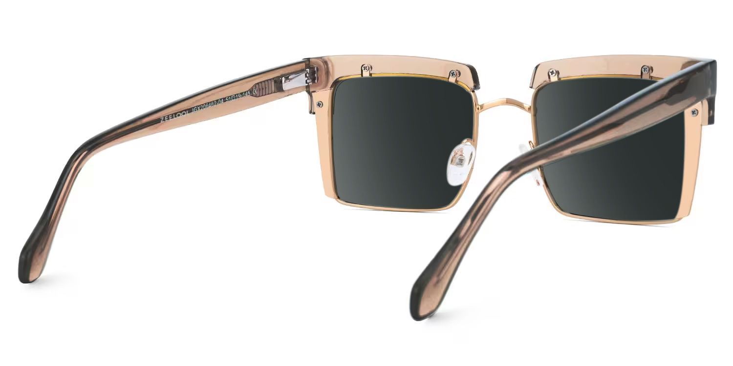 Kiana Beige Square Sunglasses to Frame Your Face | ZEELOOL CA3