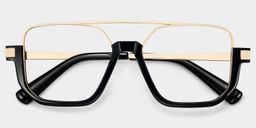 Oromiya Black Gold Aviator Glasses3