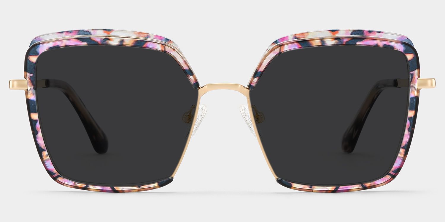 Cordaro Purple-Floral Square Polarized Sunglasses for Driving | ZEELOOL CA0