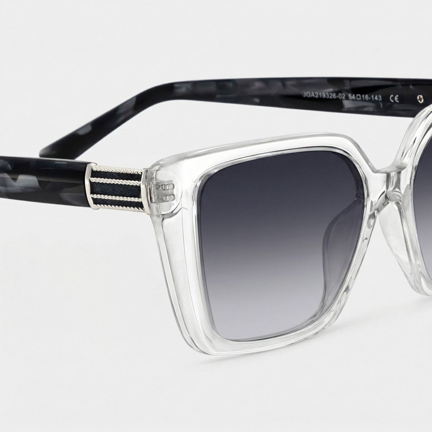 Emery Square Sunglasses with Acetate Clear Frames | ZEELOOL CA4