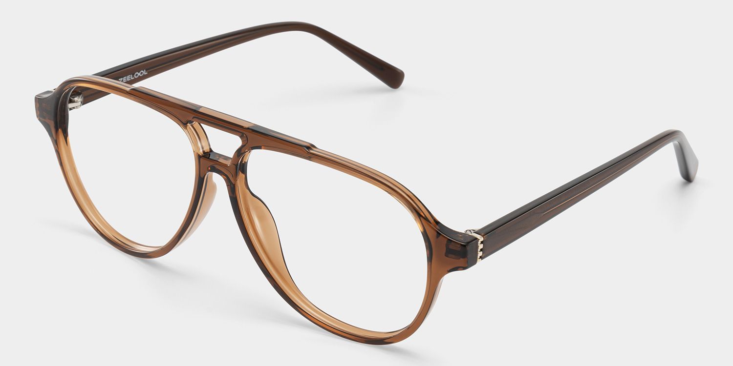 Drew Brown and Orange Aviator Glasses for Women | ZEELOOL2
