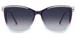 Krystle Purple-Blue Square Sunglasses0