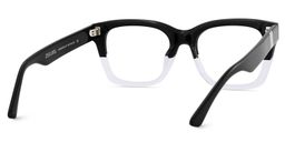 Gaydeh Black Clear Rectangle Glasses5