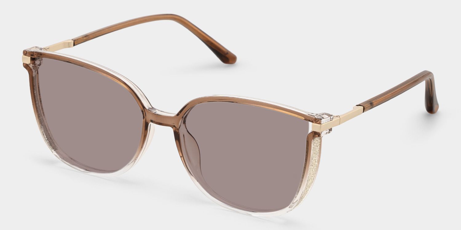 Rodz Brown Square Polarized Sunglasses for Driving | ZEELOOL CA2