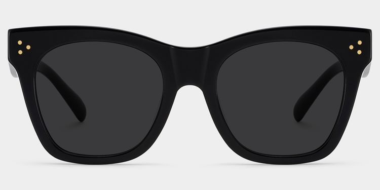 Gordon Black Rectangle Sunglasses
