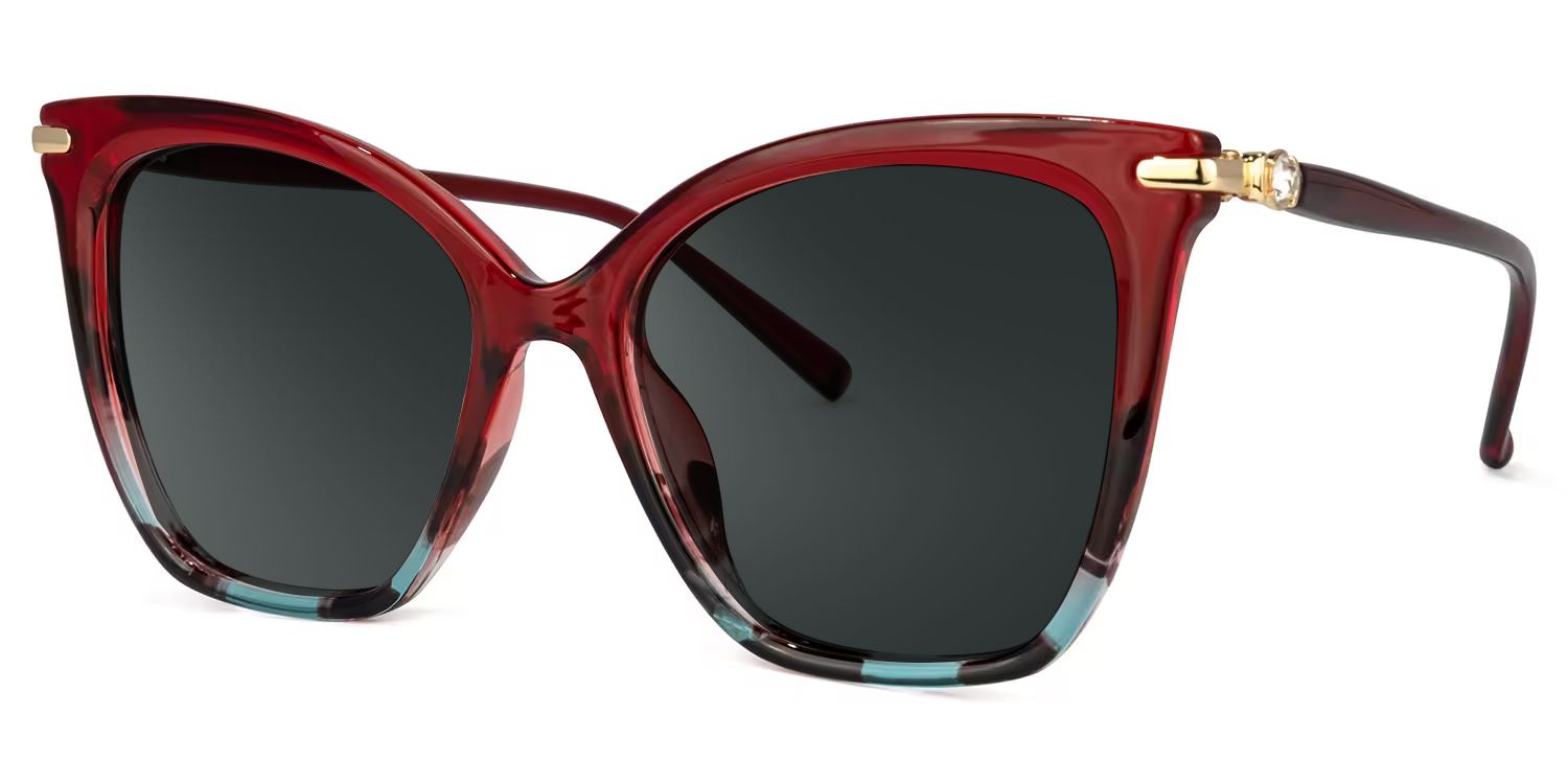 Lamar Tr90 Red Frame Sunglasses | ZEELOOL CA1