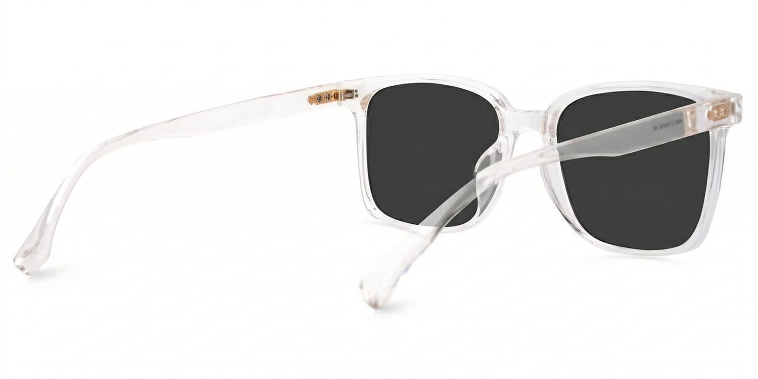 Contreras Clear Square Polarized Sunglasses for Driving | ZEELOOL CA3