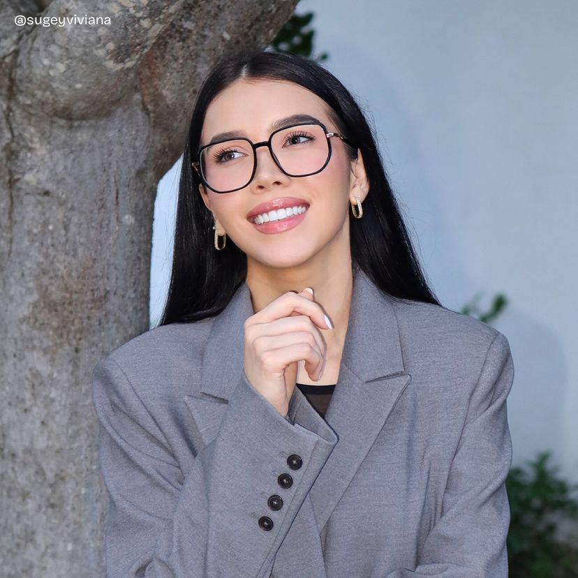 Joana Black Geometric Glasses