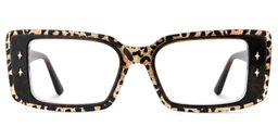 Gleam Leopard Rectangle Glasses1