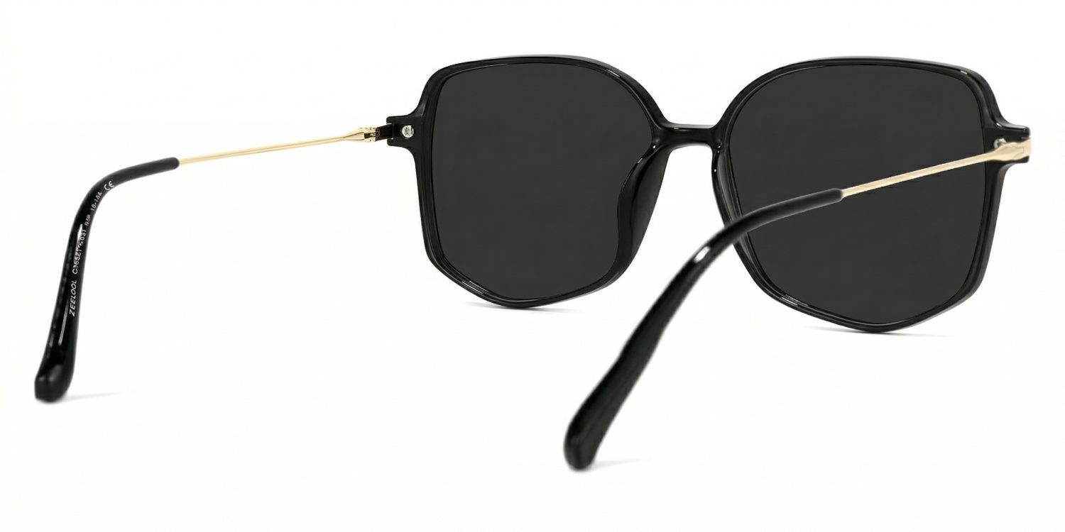 Payton Geometric Black Sunglasses for Women & Men | ZEELOOL CA4